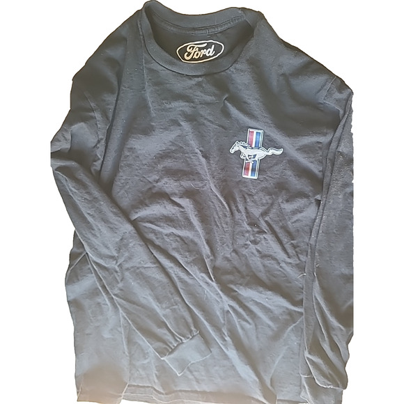 Ford Mustand The Legend Lives Logo Long Sleeve T-Shirt Classic Muscle Cars Tee L - Picture 1 of 5